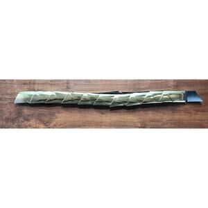 Gold Toned Metal Scale Stretch Belt Triangular Geometric‎ 80s Vintage Size L/XL